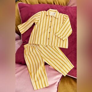 Parterre Pajamas in Remy Stripe Yellow